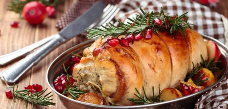 No-Bread Stuffed Turkey with Pomegranate Glaze - My Store