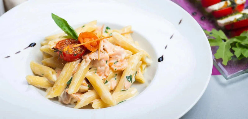 Salmon Pasta with Cauliflower Cream Sauce (Dairy Free) - My Store