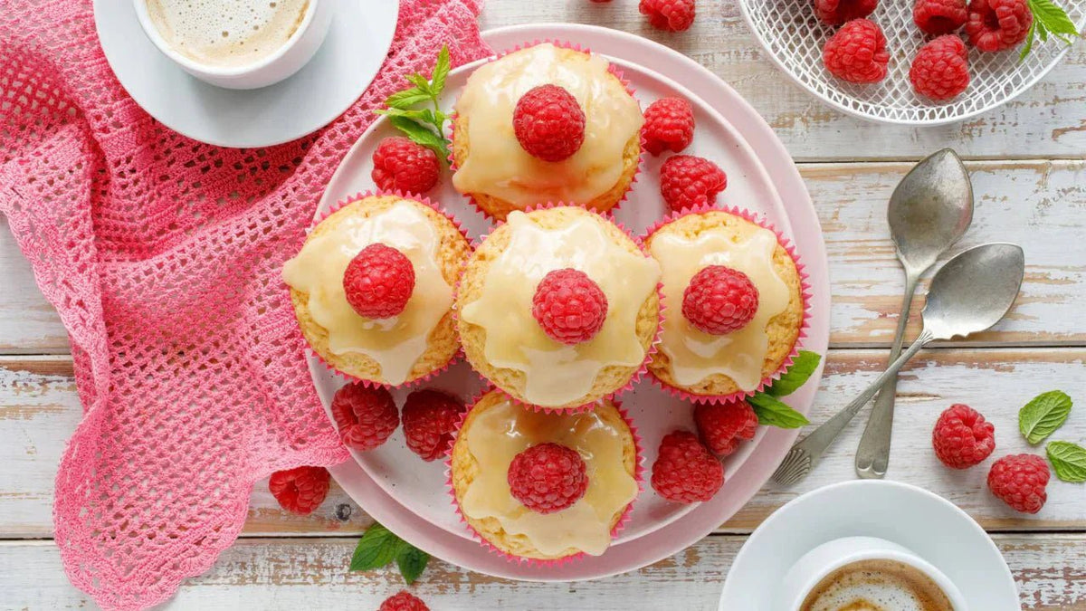 Vanilla Cupcakes with Raspberries - My Store
