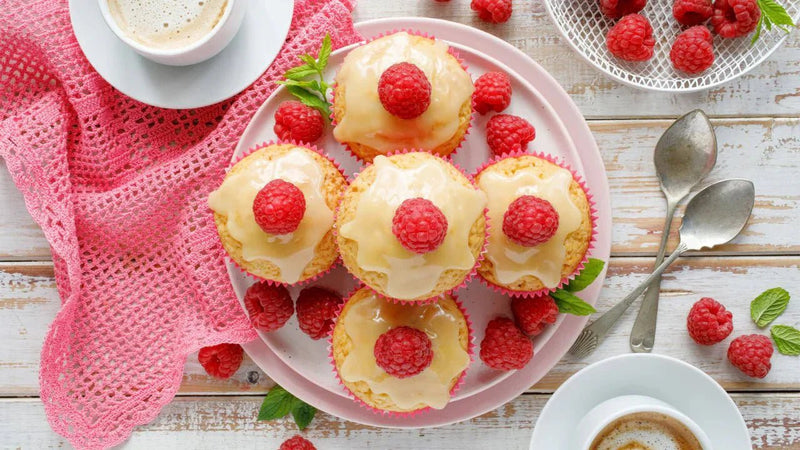 Vanilla Cupcakes with Raspberries - My Store