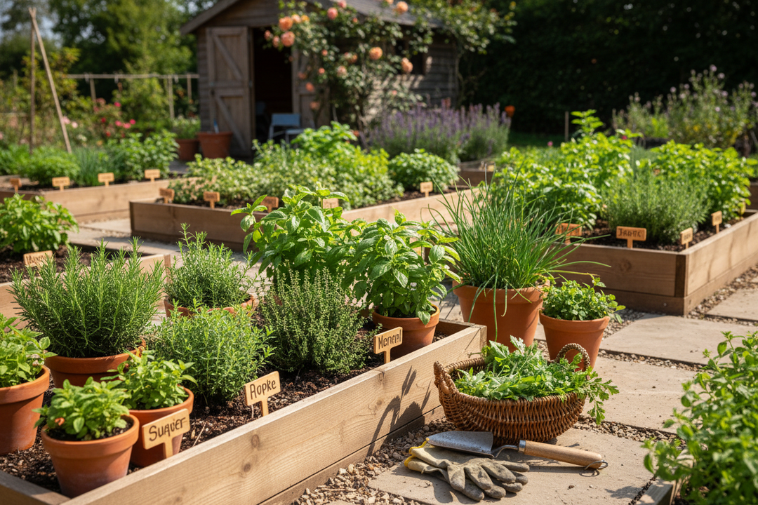 garden herbs outside eco frienldy gardening  organic harvest is a organic plant shop